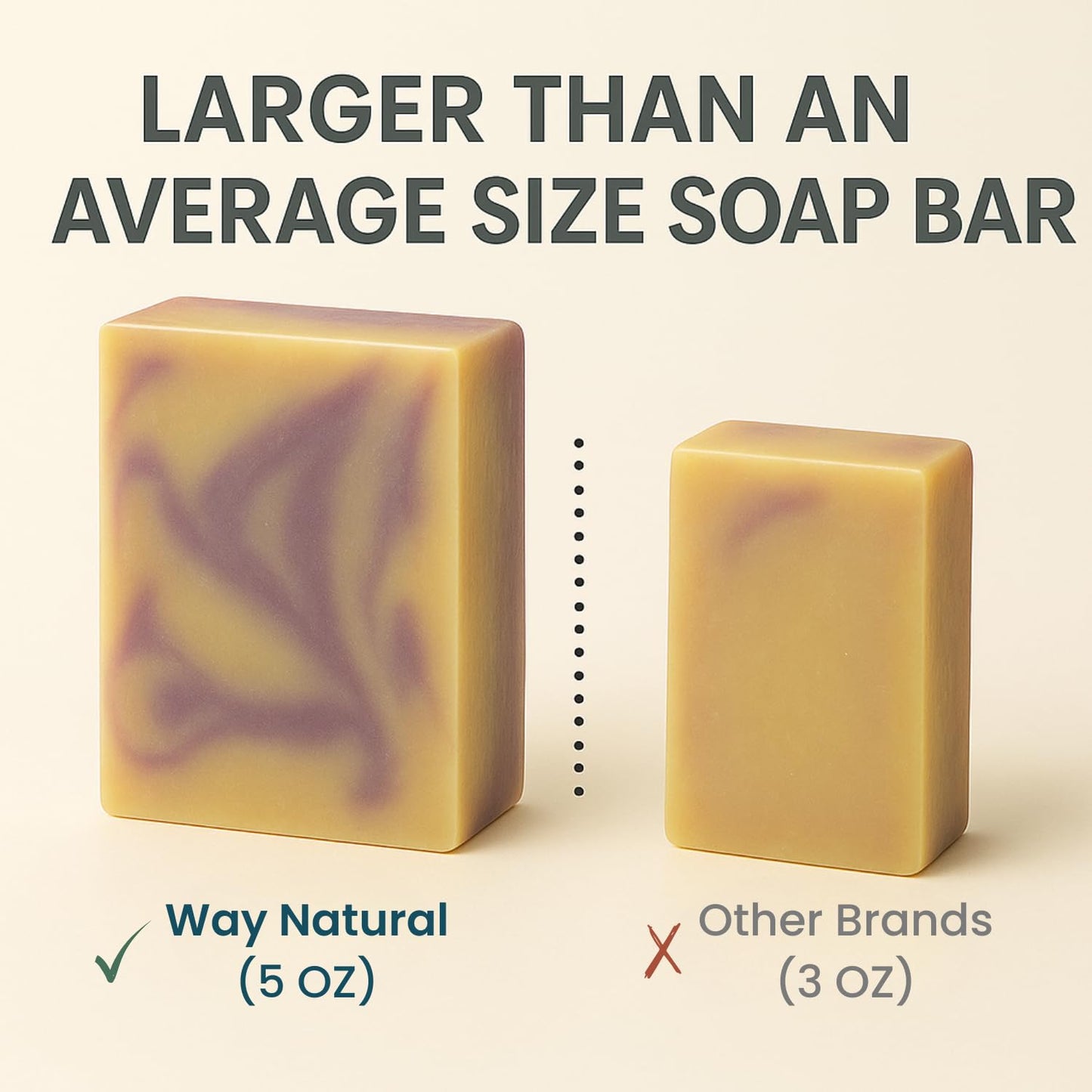 Way Natural Goat Milk Soap Bar Variety 3-Pack (5oz Bars) - Natural, Handmade, Gentle - Cold Process Goat Soap for Hands & Body, Women & Men, No Dyes