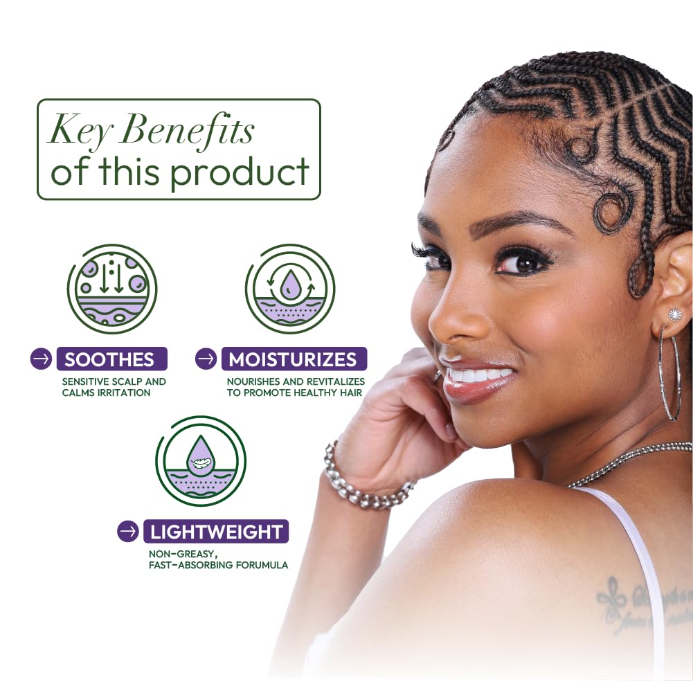 ORS Olive Oil Braidzone Soothing Scalp Oil with Lavender, Acai & Biotin for Nourishment 4.3 oz (Pack of 3)