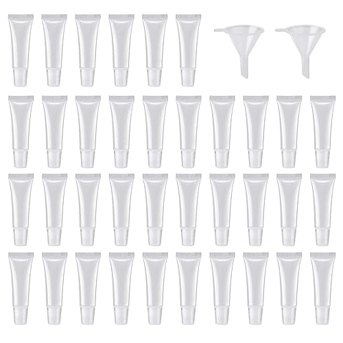 HRLORKC 50Pcs 10ml Empty Lip Gloss Tubes Empty Lip Balm Tubes for DIY Lip Gloss Balm Cosmetic