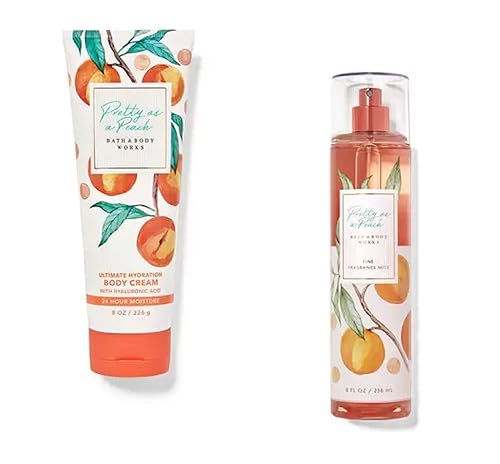 Bath & Body Works ~ Signature Collection ~ Pretty as a Peach~ Gift Set~ Fine Fragrance Mist & Ultra Shea Body Cream