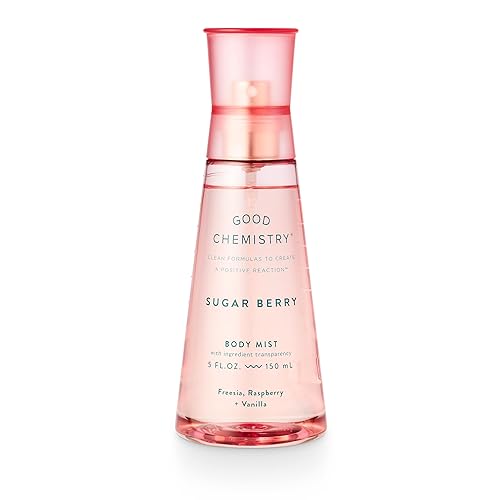 Good Chemistry Sugar Berry Body Mist 5 fl oz - Light, Sweet Spray with Freesia, Raspberry, & Vanilla - Sweet, Clean & Vegan