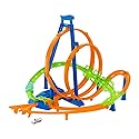 Hot Wheels Track Set, Epic Crash Dash with 5 Crash Zones, Motorized Booster and 1 Hot Wheels 1:64 Scale Toy Car, Easy Storage