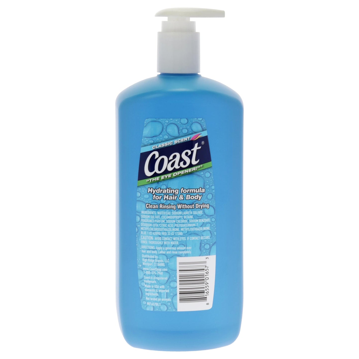 Coast 2-in-1 Hair and Body Wash - Rich Foamy Lather - Clean Rinsing Formula without Drying Out Skin - Dual Action - No Parabens or Phthalates - 18 oz Beauty & Personal Care Coast
