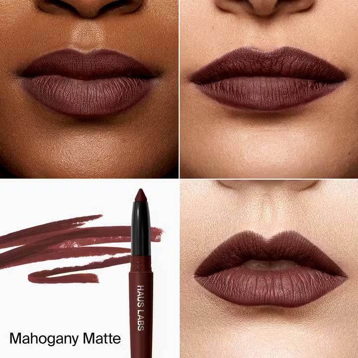 HAUS LABS BY LADY GAGA Le Monster Lip Crayon - Mahogany Matte & ENTEL Aloe vera Sheet Masque (BONUS)