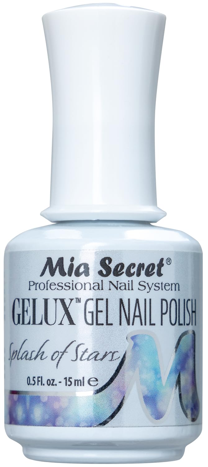 Mia Secret Gelux Soak-off gel nail polish color Splash of Stars - Gel polish cured with nail lamp Beauty & Personal Care Mia Secret