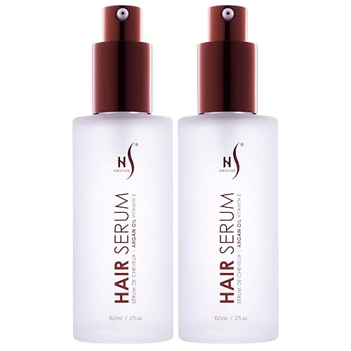 Herstyler Argan Oil Serum for Natural Shine - Anti-Frizz Straightening Serum for Damaged Tresses (Pack of 2)