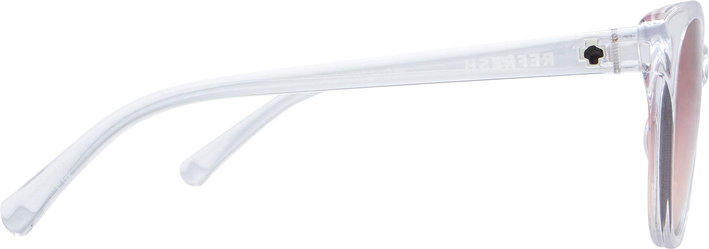 SPY OPTIC Spritzer, Cat-Eye Sunglasses, Color and Contrast Enhancing Lenses, Clear - Pink Sunset Lenses