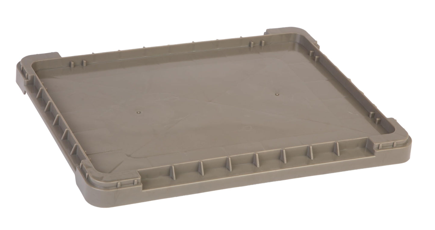 Hudson Exchange 12 x 15 (1 Pack) Lid For Straight Wall Handled Storage Container Tote, Gray/Brown