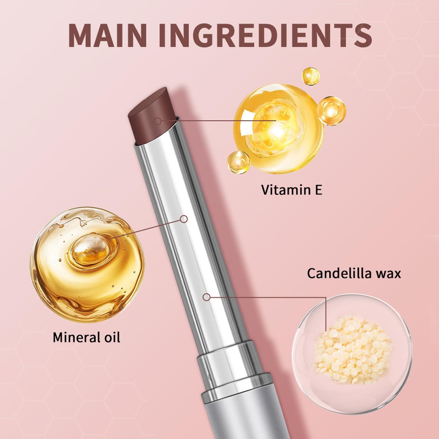 3PCS Honey Lipstick Tinted Lip Balm - Sheer Hydrating Lipstick for All Skin Tones - Moisturizing Lip Color, Nourishing Lip Balm with a Hint of Natural Beauty and Personal Care BAISEN DIARY