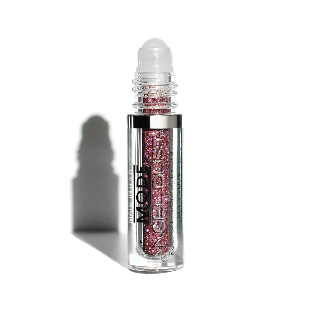 Mode Angel Dust Roll On Glitter Rhinestone Cowboy Holographic Rose Gold Pink Sparkling High Performance 3D Loose Glitters for Face and Body, Spill