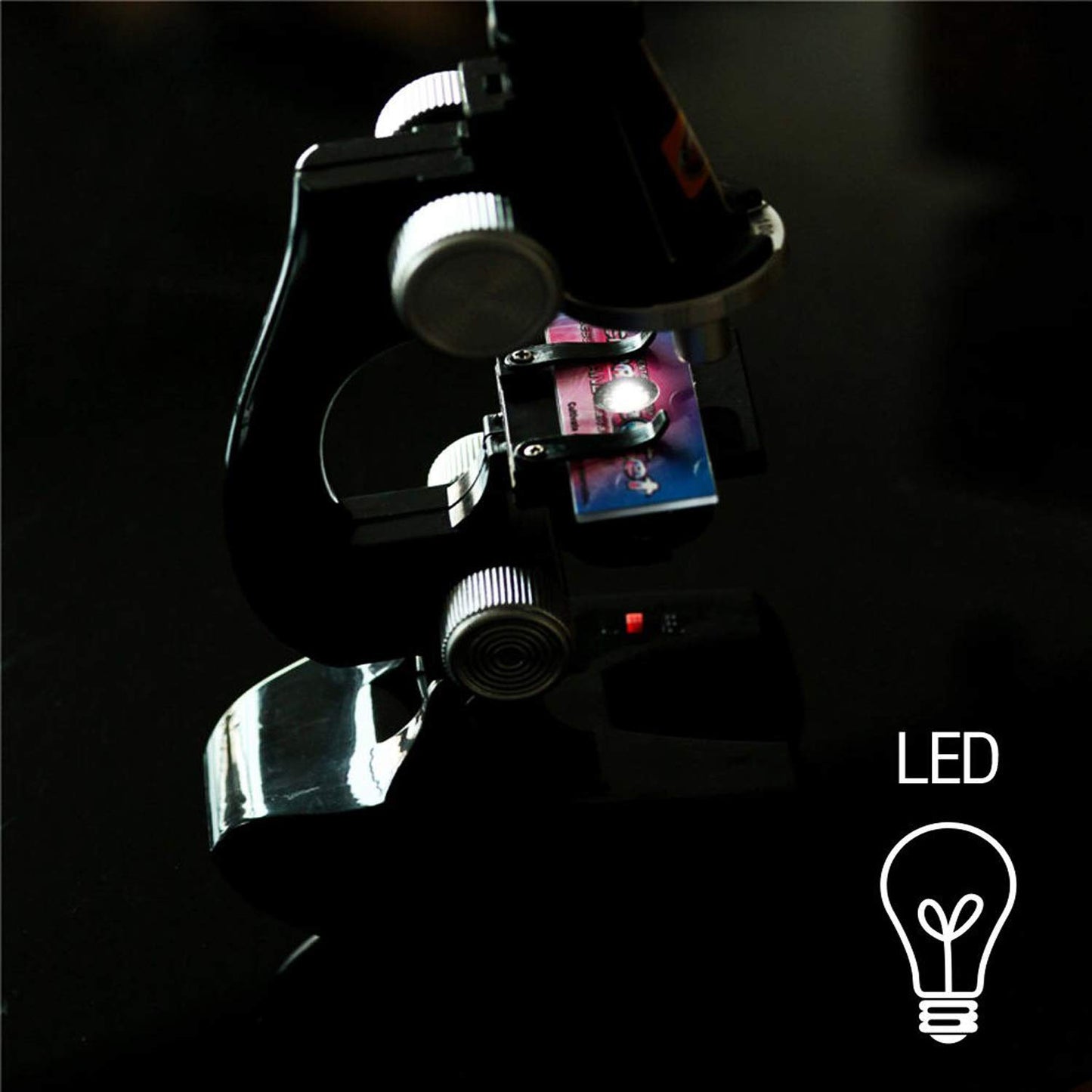 Little World Kids Microscope Kit – Beginner Science Set with LED, 100x/400x/1200x Magnification, Educational Toy Gift for Birthdays & Halloween