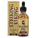 Striking Viking Citrus Beard Oil for Men - 2 Fl Oz, Citrus Scented - Moisturizing & Softening Formula With Jojoba, Argan & Tea Tree Oil