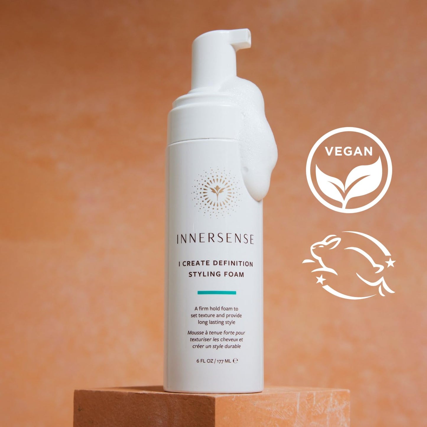 INNERSENSE Organic Beauty - Natural I Create Definition Styling Foam | Clean Haircare For Long-Lasting Curls (6 fl oz | 177 ml)
