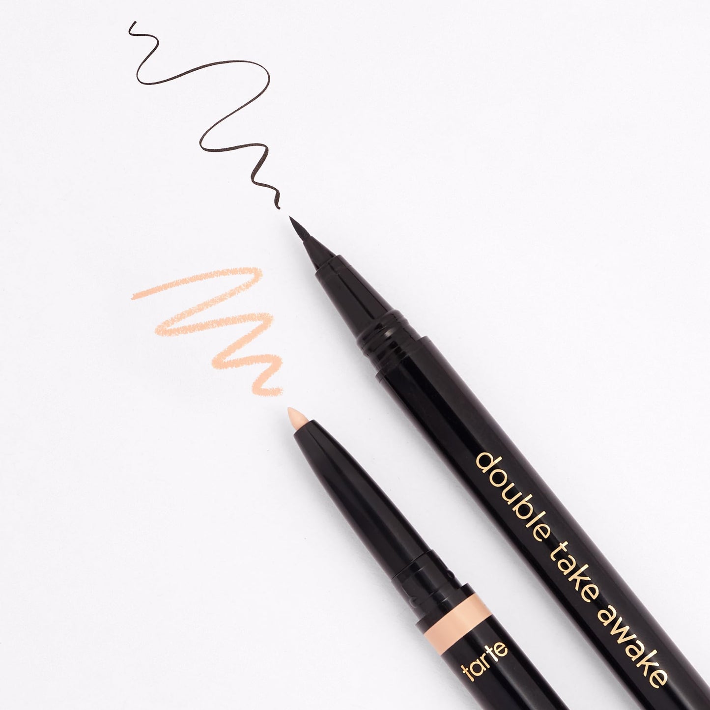 tarte double take awake micro liquid liner - 2-in-1 Amazonian Clay-Infused Eyeliner Pen for Bold, Wide-Awake looking Eyes, Longwear, Waterproof, Vegan