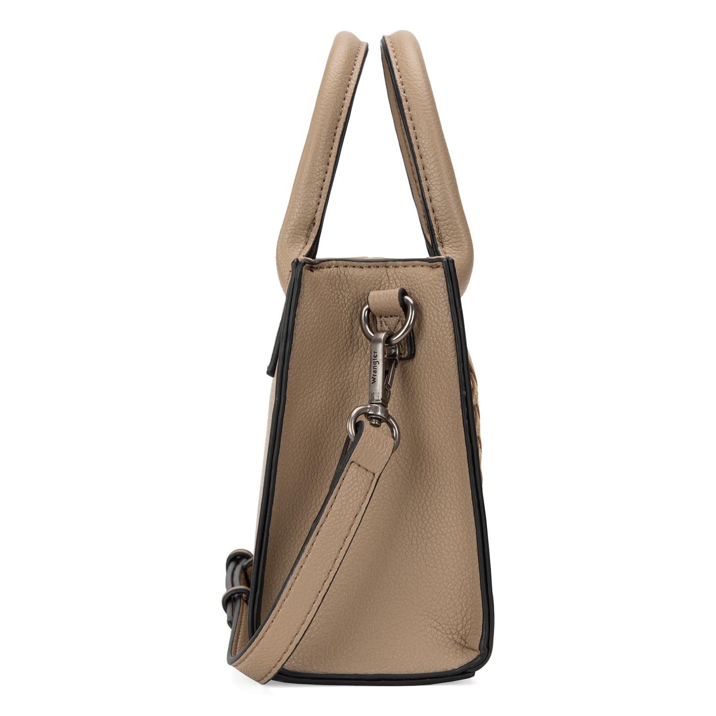 Wrangler Mini Tote Bag for Women Cute Small Satchel Purse Top-handle Handbag Crossbody Puese with Adjustable Strap Khaki WG70S-8120KH