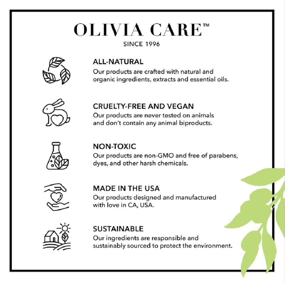 Olivia Care Liquid Hand Soap Rose & Essential Oils. All Natural - Cleansing, Germ-Fighting, Moisturizing Hand Wash for Kitchen & Bathroom - Gentle