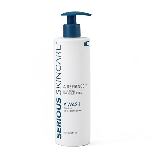 Serious Skincare - Gentle Cleansing and Exfoliating Retinol Facial Wash - Skin Hydrating Gel to Foam Cleanser - Clarify Pores - Removes Makeup, Oil