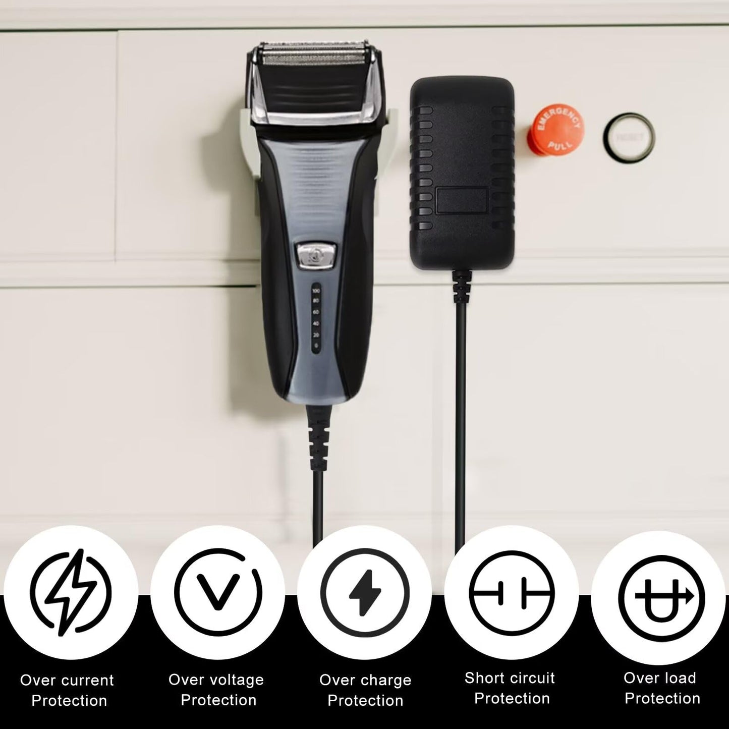 HaeKap 5V Charger 5ft Charging Cord Shaver Charging Adapter Fit for Remington PR1387, WR5100, MB4900, XF85R1, X14R470, X14R340, XF8550, XF8700, XF8705 Beauty and Personal Care HaeKap