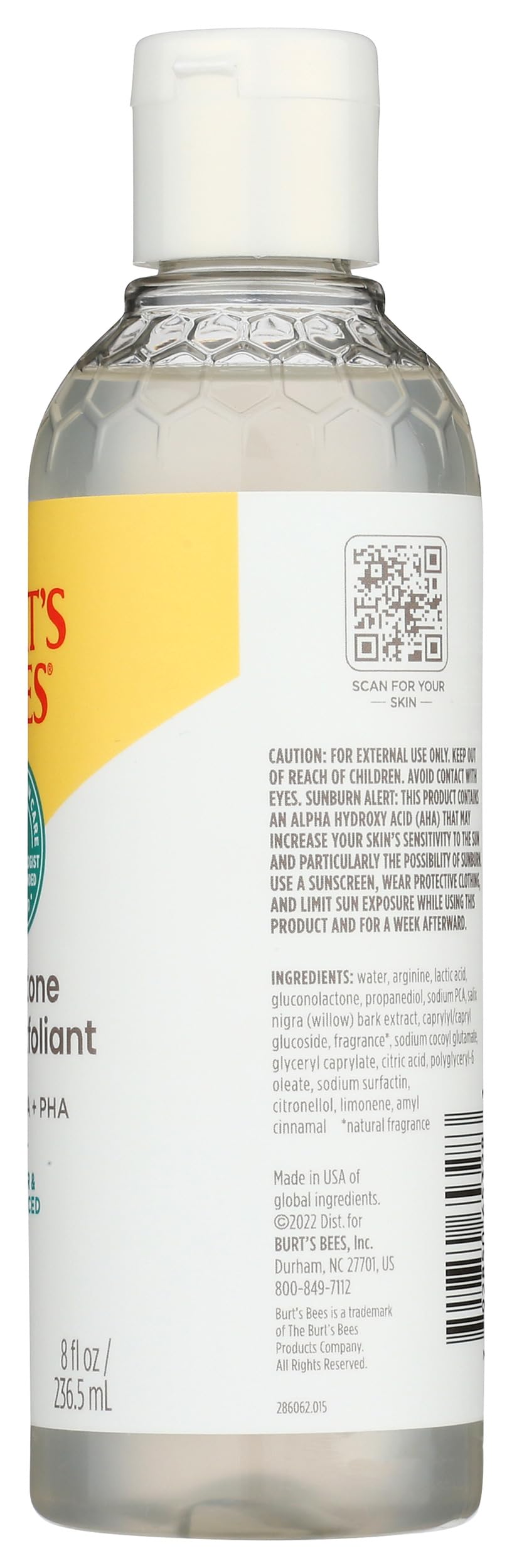 Burts Bees, Liquid Exfoliant Clear and Balanced Even Tone, 8 Fl Oz