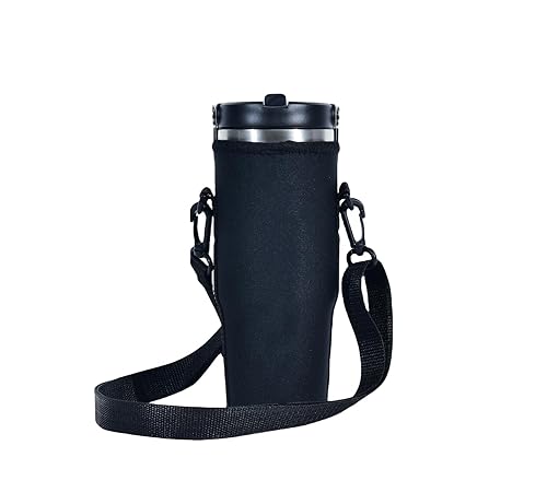 AF-WAN Neoprene Carrier Water Bottle Insulation Sleeve,Waterproof, Anti-Slip, Anti-Scratch Pouch with Shoulder Strap, Compatible With STANLEY IceFlow
