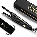 Terviiix Pencil Flat Iron for Edges & Short Hair, 3/10 Inch Small Hair Straightener for Men, Ceramic Mini Flat Iron for Pixie & Beard, 15s Fast Heat