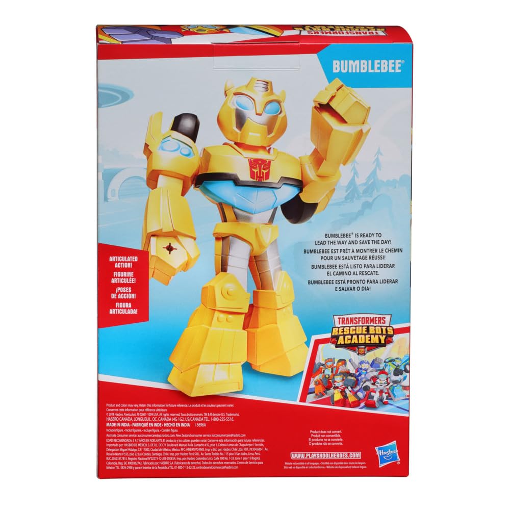 Transformers Playskool Heroes Rescue Bots Academy Mega Mighties Bumblebee Collectible 10" Robot Action Figure, Toys for Kids Ages 3 & Up (Amazon…