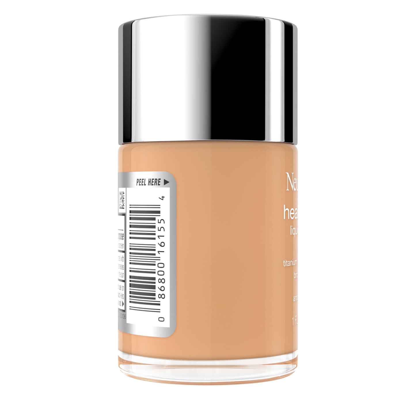 Neutrogena Healthy Skin Liquid Foundation Makeup Broad Spectrum SPF 20 Sunscreen, Medium Coverage, Vit B5, Antioxidants, All Day Wear, Creamy Beige