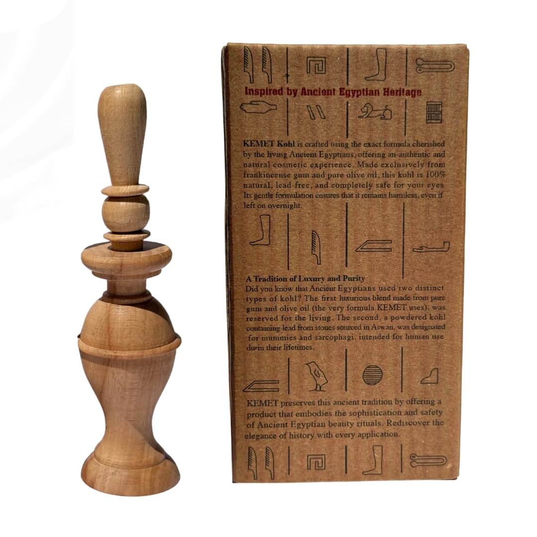 HARRAZ Kemet 100% Natural Egyptian Eyeliner in Powder Form, Handmade Eyeliner with Pharaoh packing.