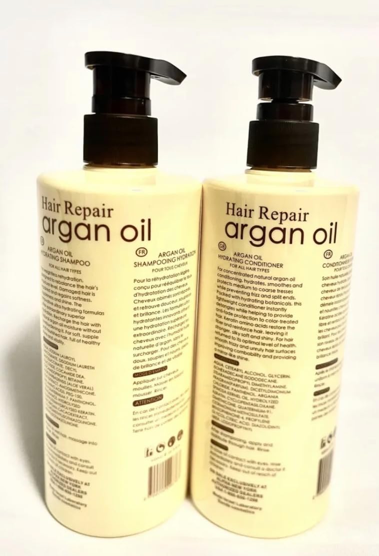 Alpha New York Moroccan Argan Oil Shampoo and Conditioner Set, 16.9 fl oz, Hydrating Hair Care