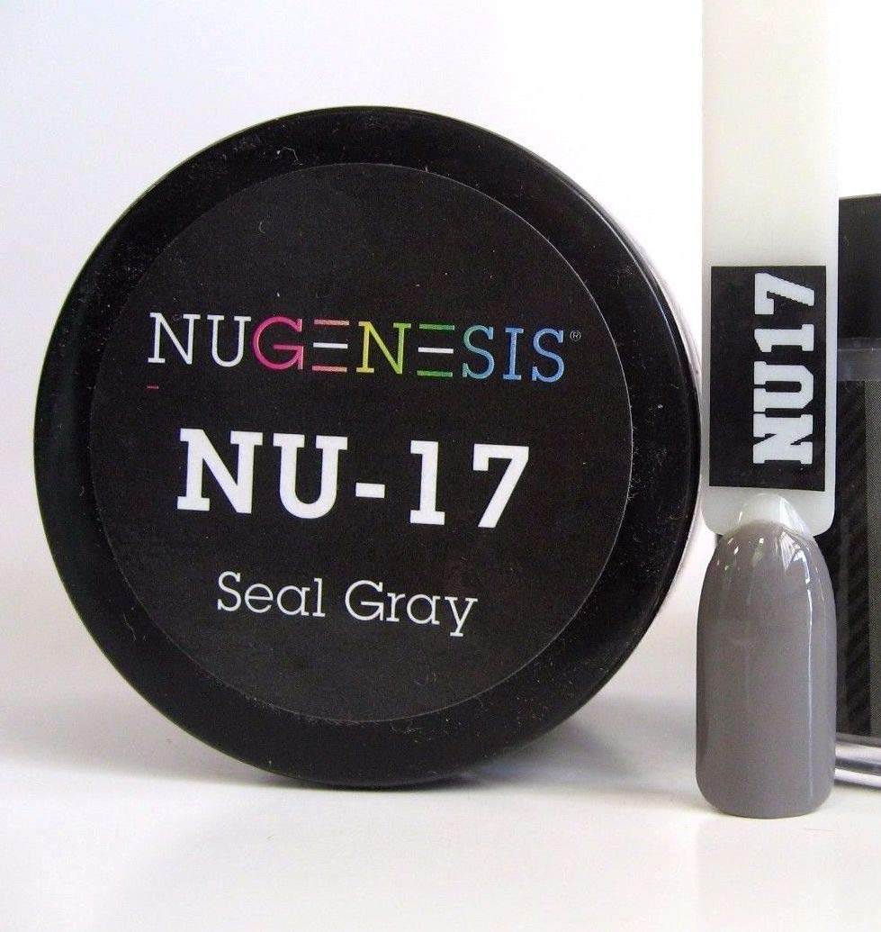 NuGenesis Nail Dipping Powder Color 1.5oz/43g - (NU17 Seal Gray) Beauty & Personal Care Nugenesis