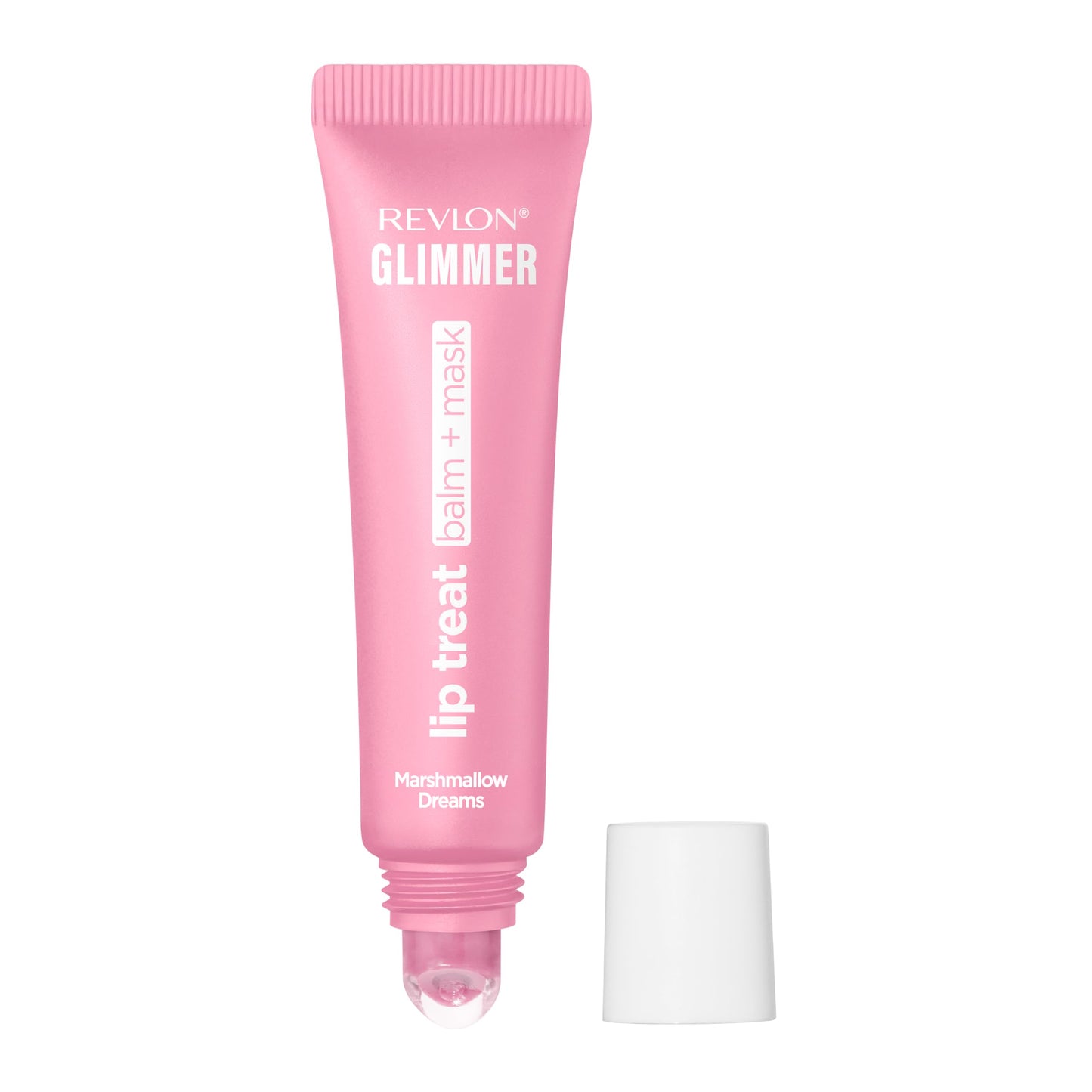 Revlon Glimmer Lip Treat Balm + Mask, Overnight Peptide Lip Treatment, Hydrating, 002 Marshmallow Dreams, 0.4 fl oz