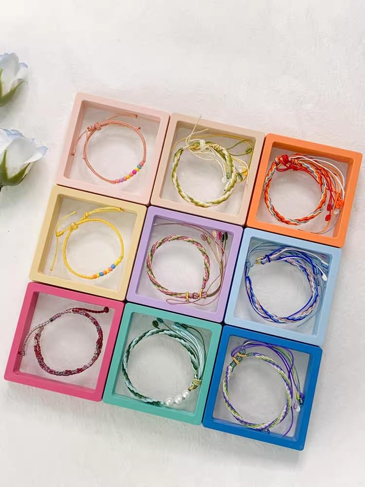 Ailison 12PCS 3D Floating Frame Display Stand, Jewelry Box, Gift Box, Ornament Organizer, Small Travel Jewelry Box, PE Film Anti-Oxidation, Suspended…