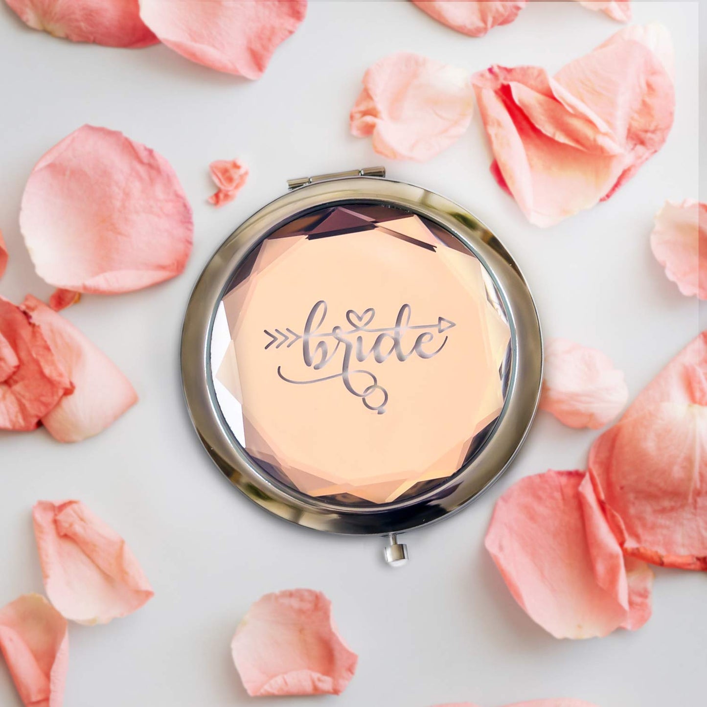 Customizable World Set of 6 Small Mirror Pocket Bride Tribe Gifts Bachelorette Bridesmaid Gift Favors, I Do Crew