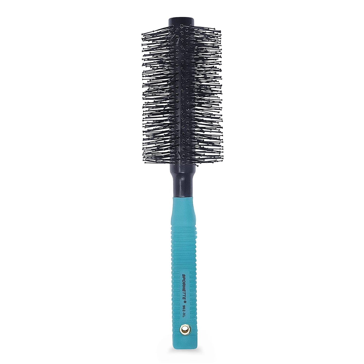 Spornette Double Stranded XL Round Brush, Nylon Bristles - Round Brush for Straightening, Anti-Frizz, Detangling, Volumizing - Styling for Wavy