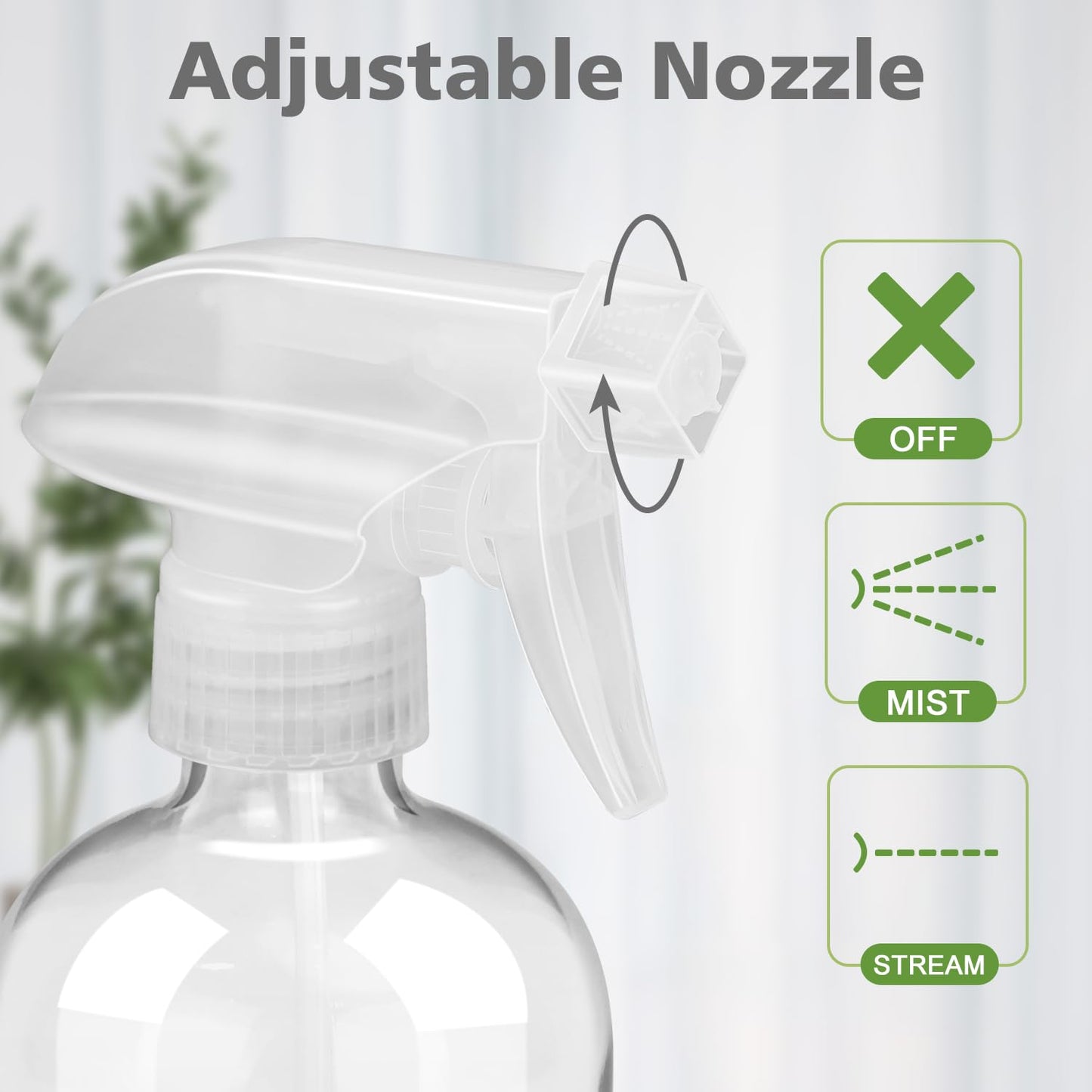 Rionisor Glass Spray Bottles with Silicone Sleeve Protection, Empty 16 oz Refillable Containers, Reusable Spray Bottles with Adjustable Nozzle Beauty and Personal Care Rionisor