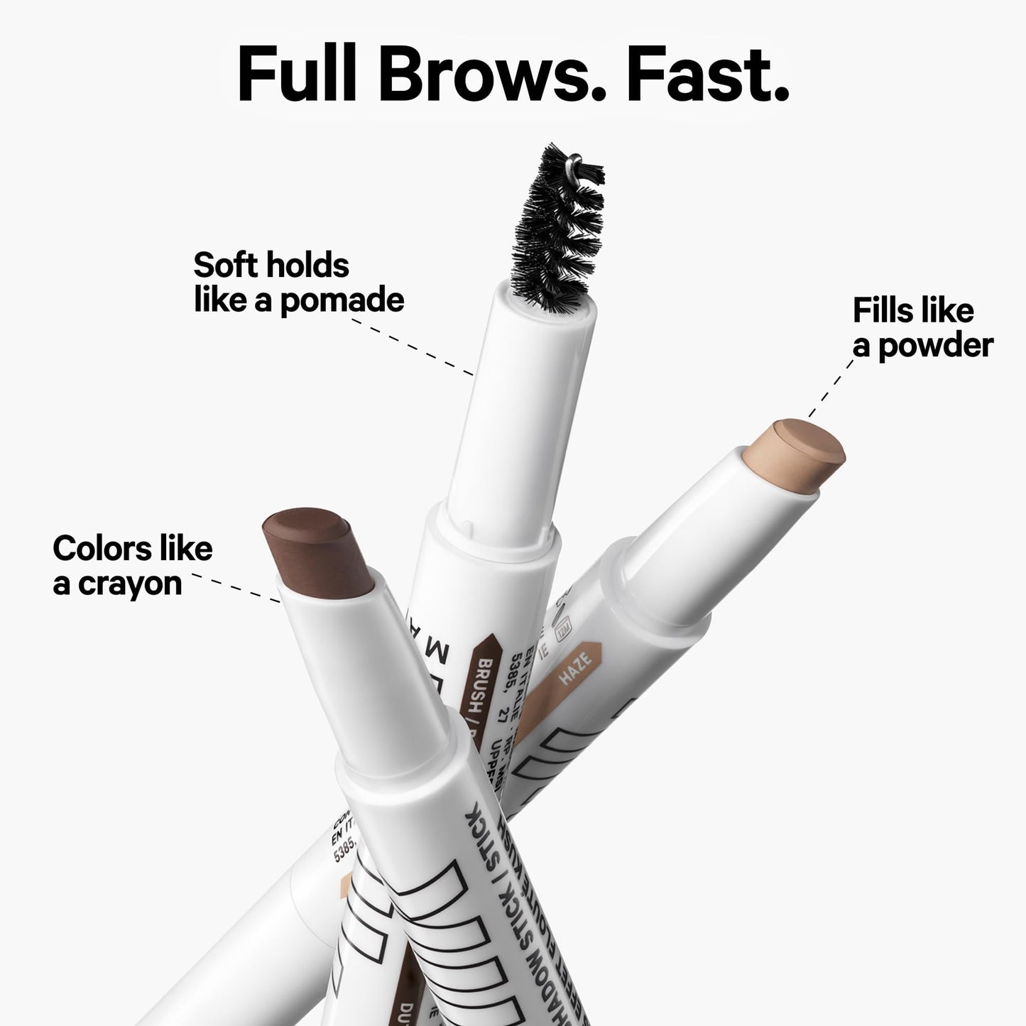 Milk Makeup KUSH Brow Shadow Stick - Fills, Shapes + Defines for Softer, Fuller-Looking Brows for Up to 12 Hours - Waterproof, Buildable