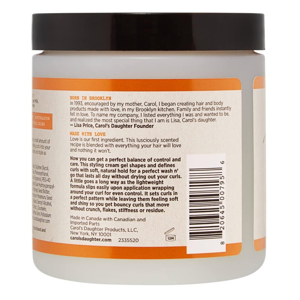 Carol’s Daughter Coco Creme Curl Shaping Cream Gel, with Coconut Oil, Coconut Milk, Hair Gel for Curly Hair , Silicone, Paraben and Mineral Oil Free