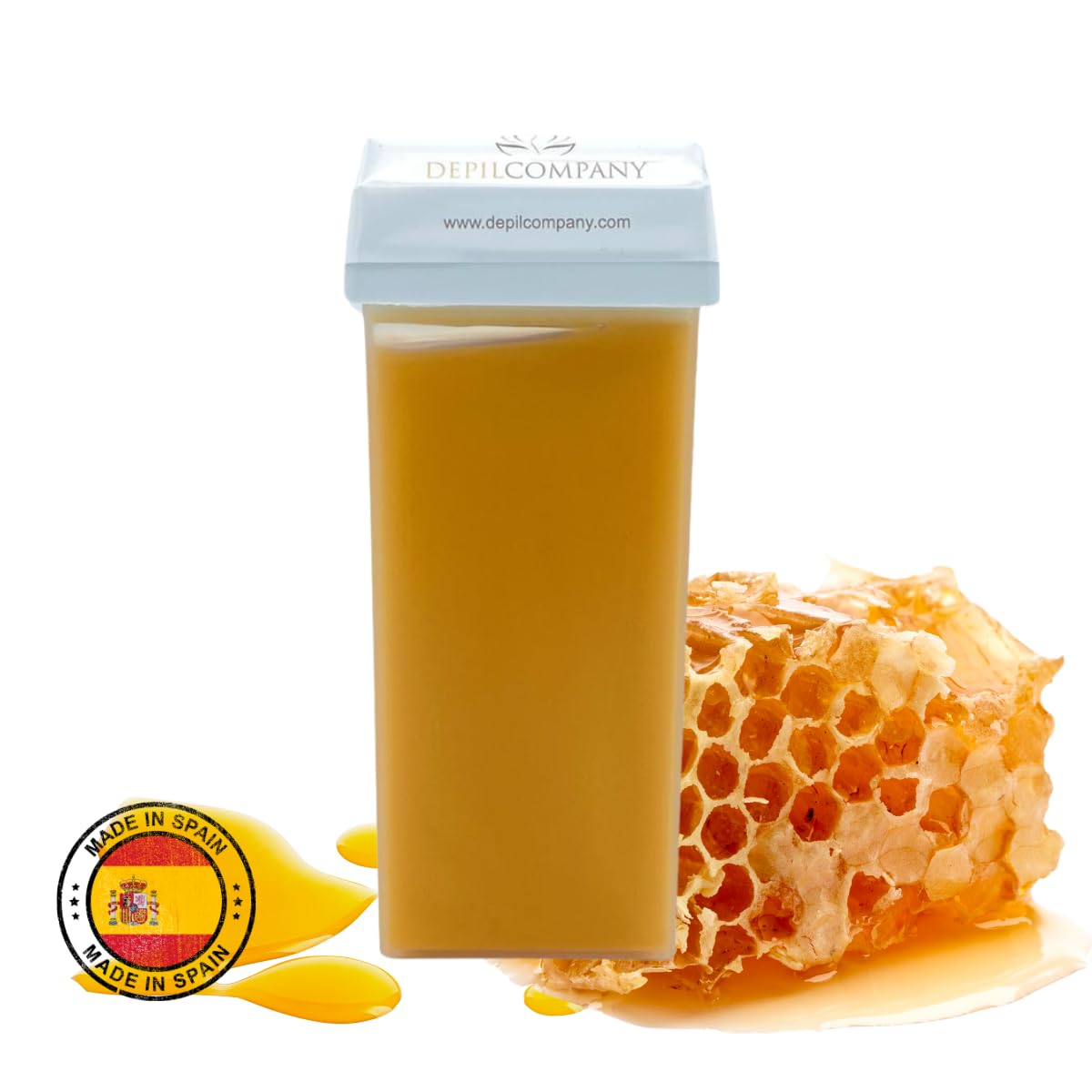 Depilcompany Roll-On Honey Wax - Warm Roll-On Depilatory Wax for Smooth Hair Removal - Soft Wax - Single-Use - Hygienic - Made in Spain - 3.53 oz (3 Beauty and Personal Care DEPILCOMPANY