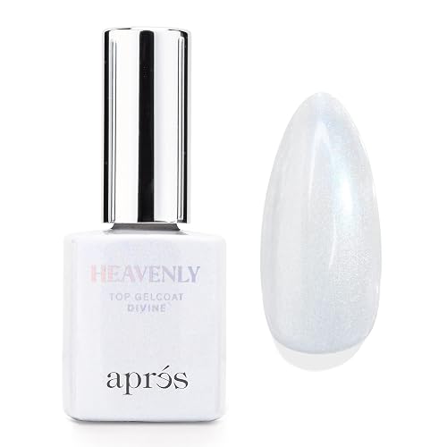 Apres Heavenly Top Gelcoat, 15 ml Non-Wipe Nail Gel Polish Top Coat, Shimmery Long Lasting Topcoat (Divine, 15 ml) Beauty & Personal Care APRÉS
