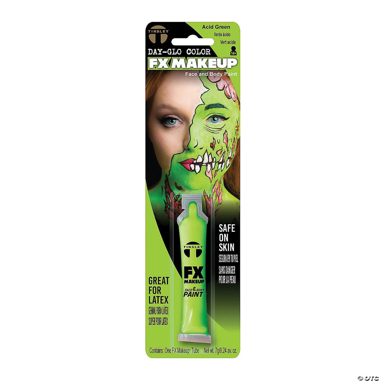 Day-Glo Colors FX Makeup Face and Body Paint - Water Based, Quick Drying, Smudge Proof, Long Lasting, Non-Toxic, Neon Colors for Cosplay, Halloween