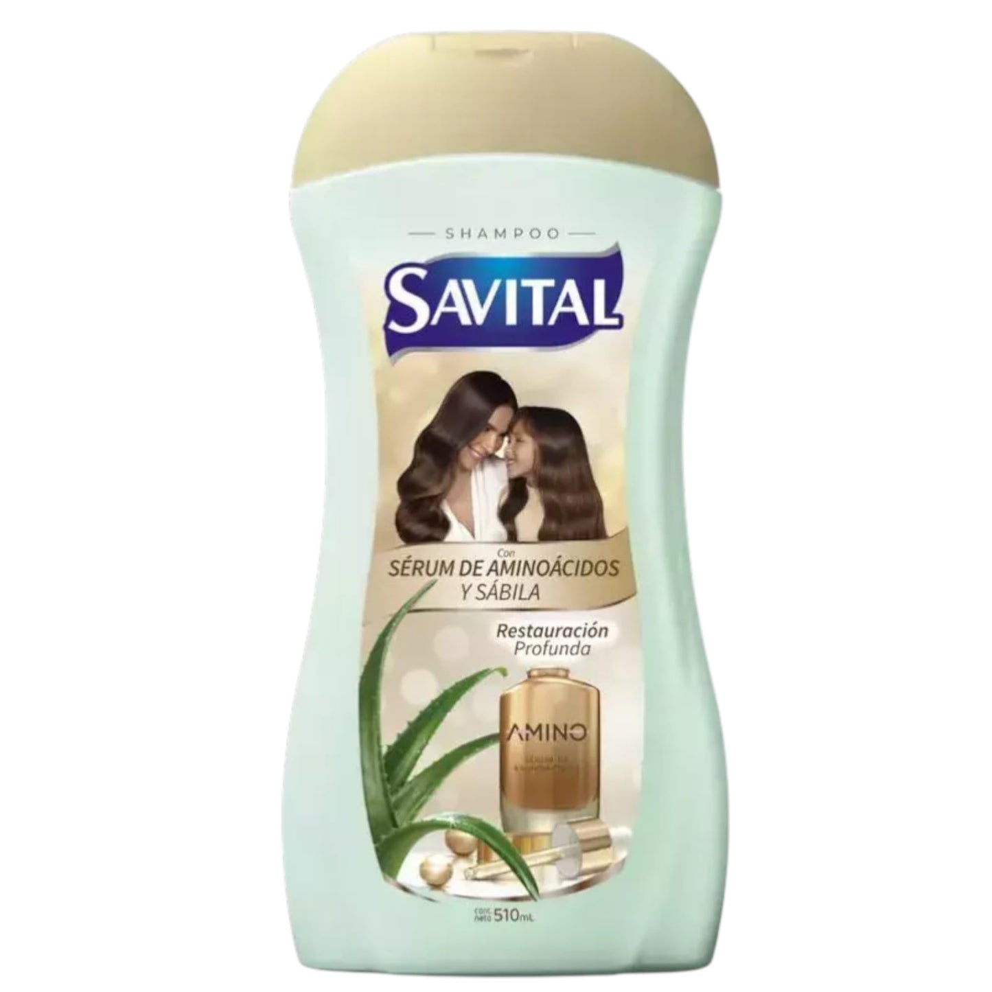 Savital Shampoo (510ml) and Conditioner (490ml) Set with Amino Acid Serum and Aloe - Daily Hair Care Duo for Soft, Smooth, and Shiny Hair
