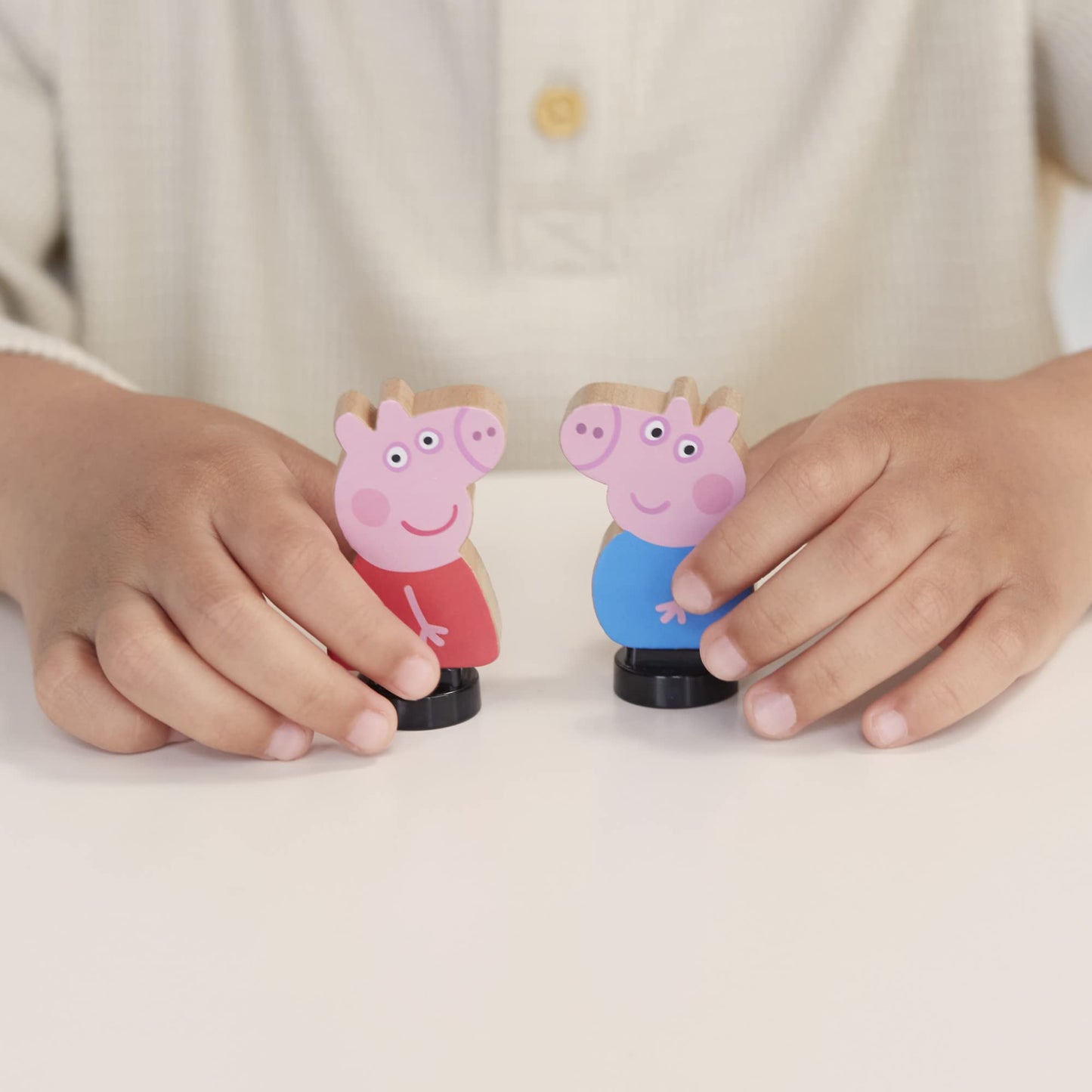 Peppa Pig Toys Wooden Family Figures Made from Responsibly Sourced Wood for 2 Year Old Girls and Boys and Up (Amazon Exclusive)