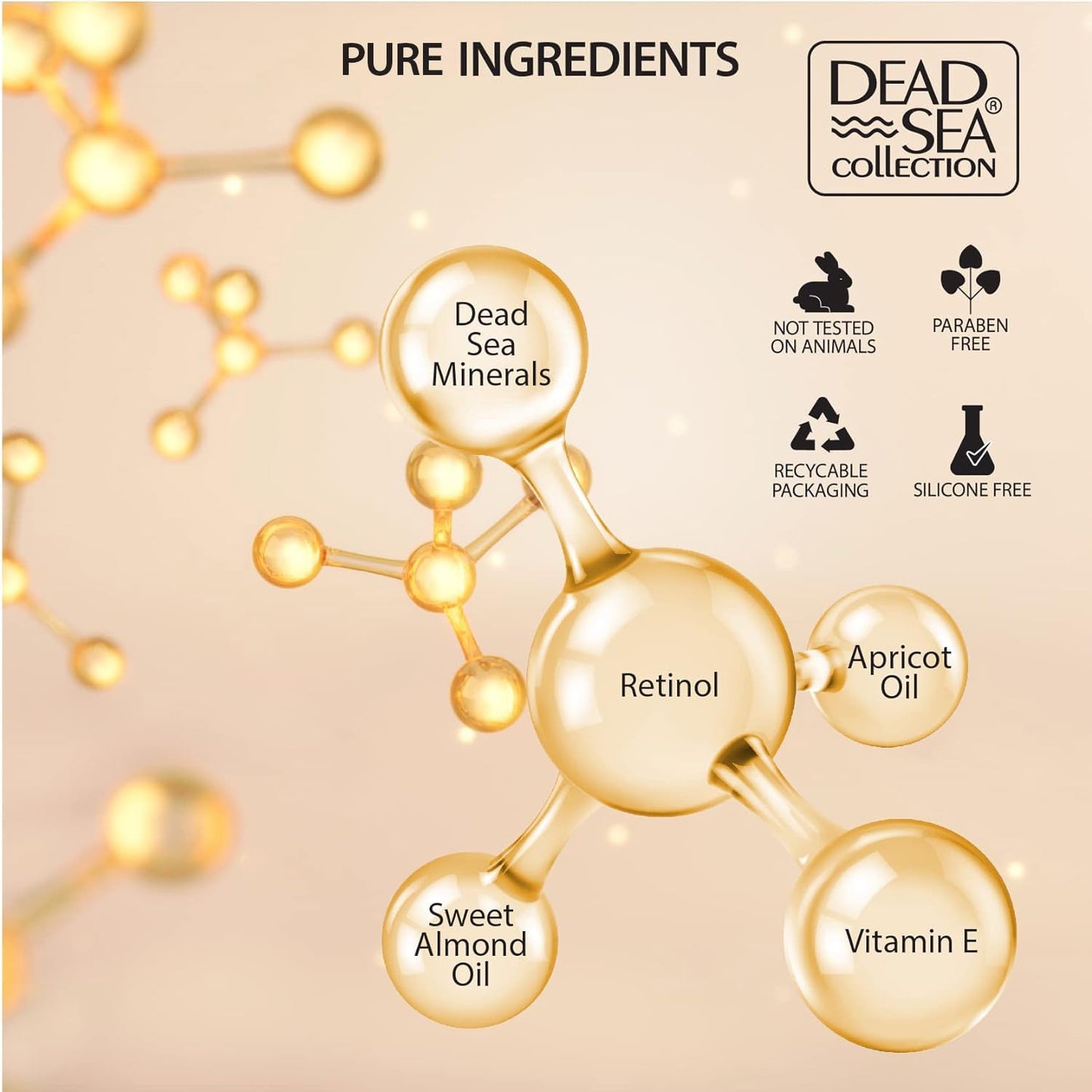 Dead Sea Collection Day Cream for Face with 2% Retinol, Dead Sea Minerals, and Vitamin E - Anti Aging Nourishing Skin Care Moisturizer to Reduce