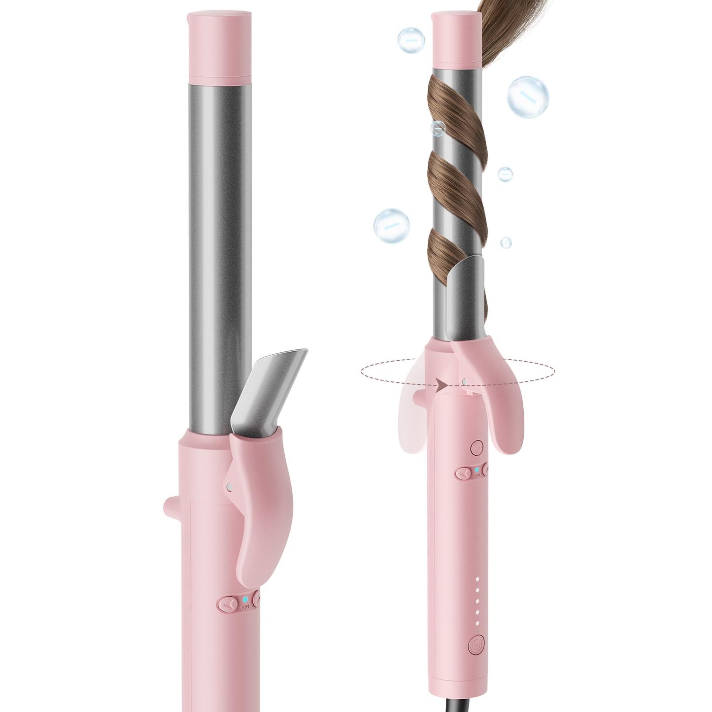 Rotating Automatic Curling Iron -TYMO ROTA Curling Wand for Beach Waves, Long Barrel Ceramic Coating Hair Curler for Women, 40 Million Ionic, 5 Temps
