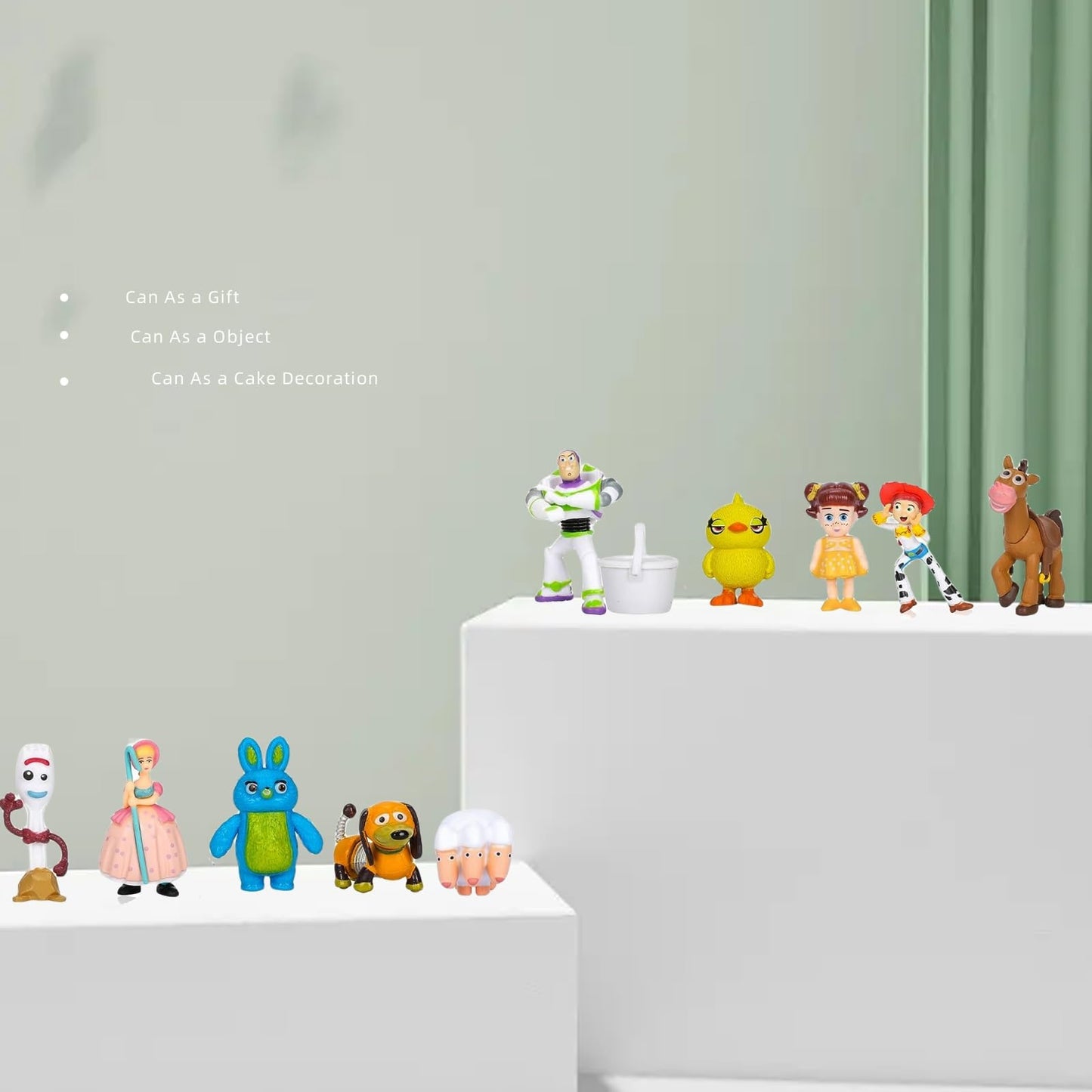 NLIEOPDA 36 Pack Anime Figurines Set - Woody Doll, Buzz Lightyear Toy, PVC Figures