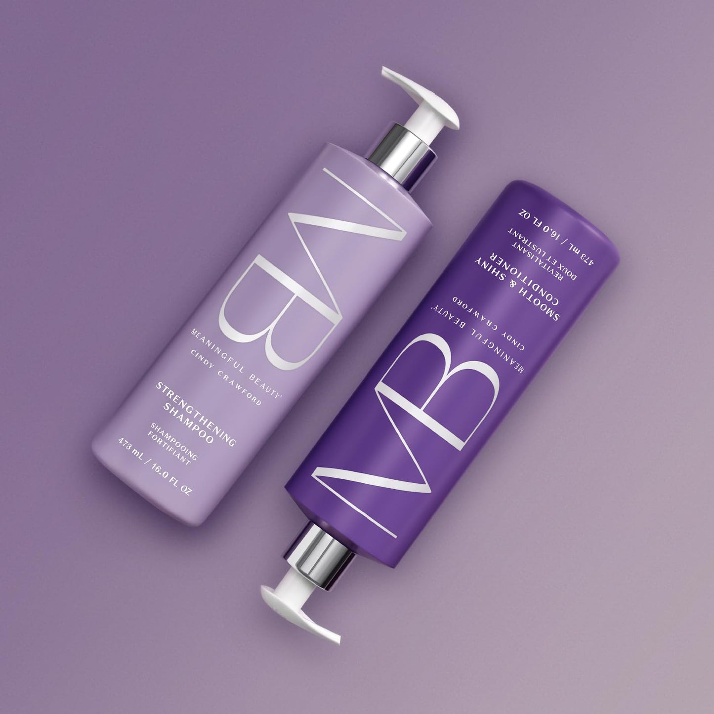 Meaningful Beauty Age-Proof Hair Care Starter Set, Strengthening Shampoo & Smooth and Shiny Conditioner Set, Plant Based Keratin Alternative, Restores