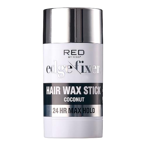 Red by Kiss Hair Wax Stick 24HR Max Hold Edge Fixer Edge Control Pomade Non-Sticky, Non-Oily Flake Free Hair Styling Wax (Coconut)