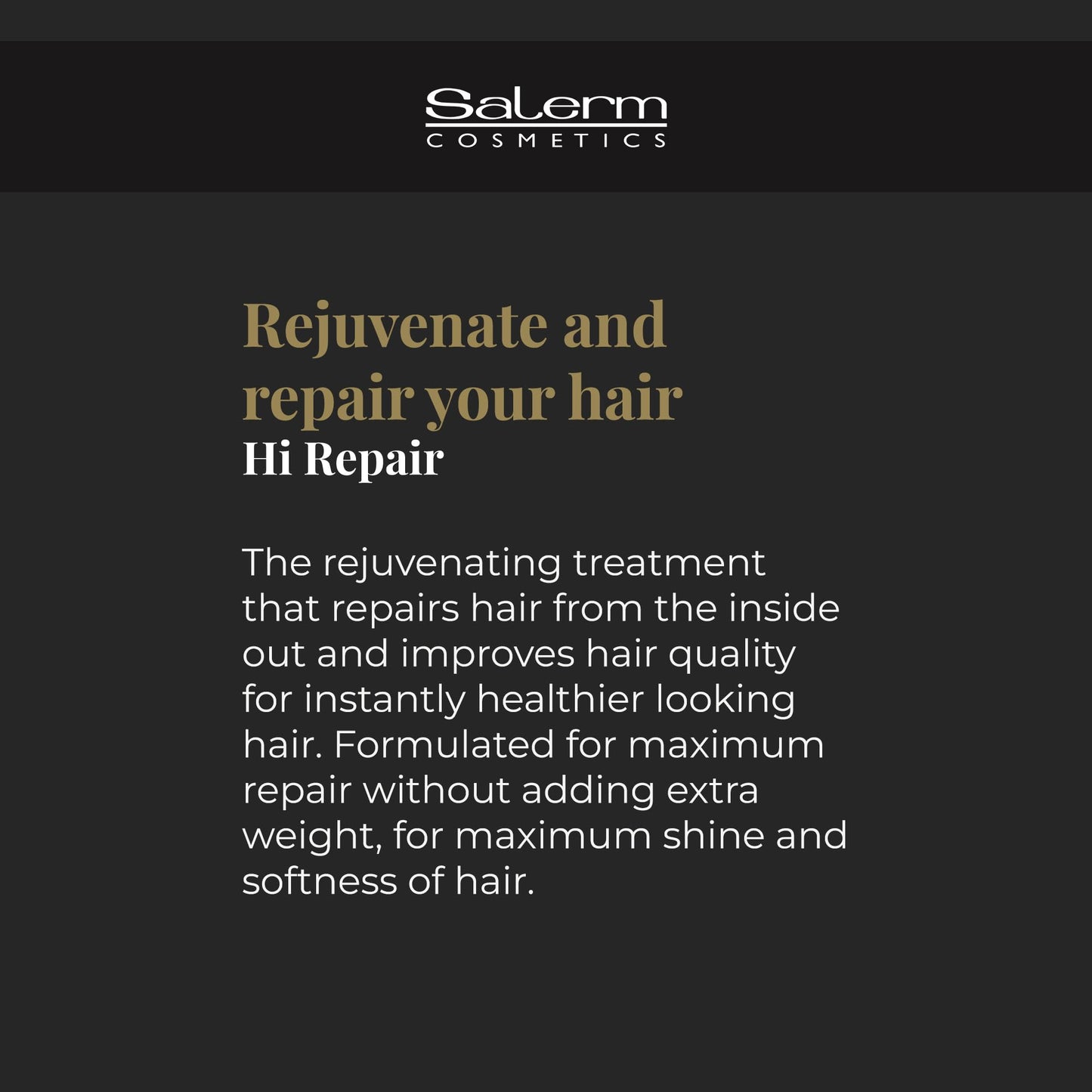 SALERM - Texturizing Hair Serum - Finish Hi Repair - 100 ml - For Damaged Hair - Rejuvenates and Repairs Hair - Softer and Shinier Hair - Immediate