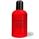 Mehron Makeup Liquid Makeup | Face Paint and Body Paint Perfect for Halloween, Cosplay I Air Brush Compatible 4.5 oz (133 ml) (Red)
