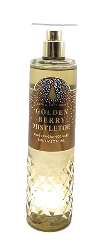 Bath & Body Works Bath and Body Works Golden Berry Mistletoe Fine Fragrance Mist 8 Fluid Ounce Body Spray (2023 Limited Edition)